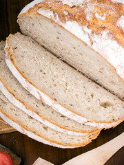 closeup of a slices of bread