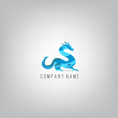 Dragon. Logo Icon Design Template Elements. Concept For Your Logo. Vector Illustration.