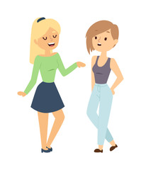Gossip girls vector illustration.