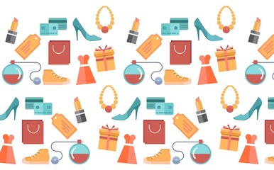 Composite image of digital image of shopping doodles 