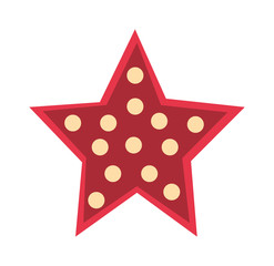 Red star vector illustration.