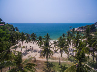 Aerial beach view of Koh Phangan Thailand
