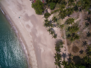 Aerial beach view of Koh Phangan Thailand
