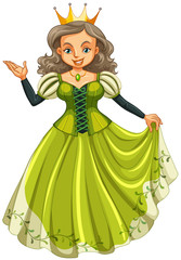 Fototapeta premium Queen in green dress