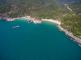 Fototapeta premium Aerial beach view of Koh Phangan Thailand