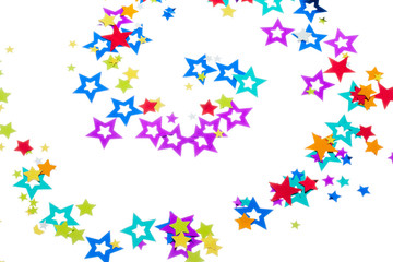 star shape decoration on white background.