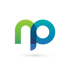 Modern Colorful Letter N P Logo