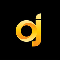 Modern Colorful Letter O J Logo