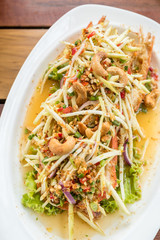 Spicy mango seafood salad