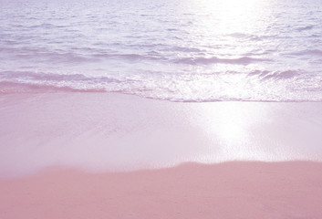 summer beach at sunset with soft style