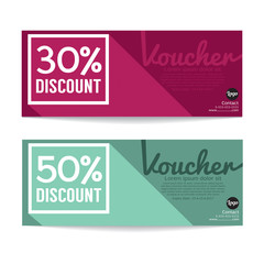 Gift Voucher Coupon Template Vector Illustration.