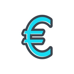 Obraz premium Euro - vector icon.