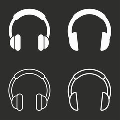 Headphone - vector icon.