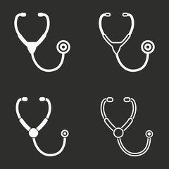 Stethoscope - vector icon.
