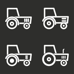 Tractor - vector icon.
