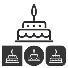 Cake - vector icon.