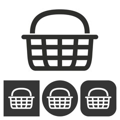 Shopping basket - vector icon.
