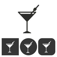 Cocktail - vector icon.