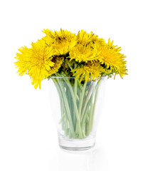 Dandelion Bouqet in Glass