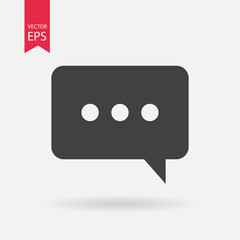 Message Icon Vector. Message sign isolated on white background