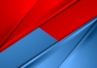 Obraz premium Abstract red and blue smooth contrast background