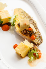 fried fish with vegetables