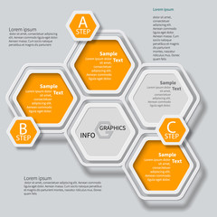 Abstract 3D Paper Infographics