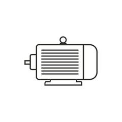 Electric motor - vector icon.