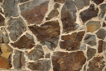 Stone texture made of different shape stones