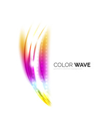 Blurred vector wave design elements