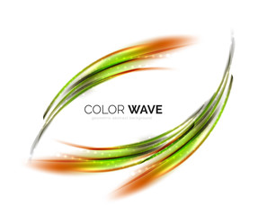 Blurred vector wave design elements