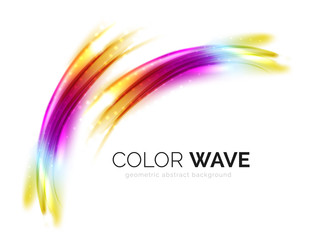 Blurred vector wave design elements