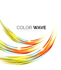 Blurred vector wave design elements