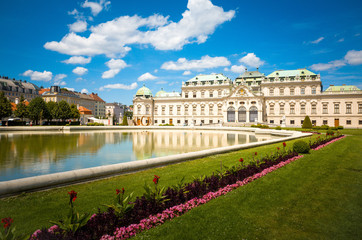 Fototapeta na wymiar landmark Belvedere is a historic building complex in Vienna Aust