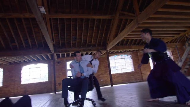  Handsome special agent character escapes interrogation by Asian criminal gang