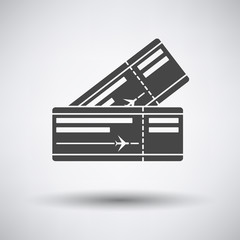 Two airplane tickets icon