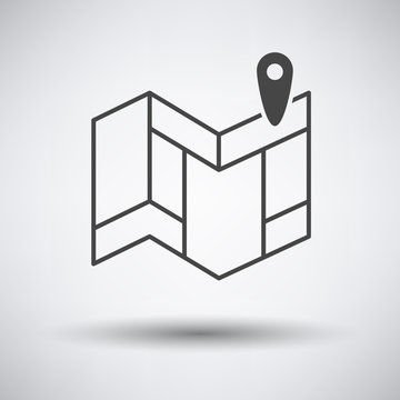 recommend clip art: Navigation map icon