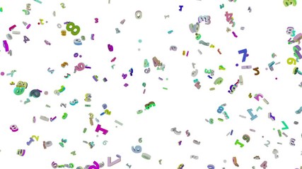 floating numbers, abstract background