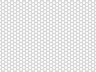 Grid seamless pattern. Hexagonal cell texture. Honeycomb on white background. Speaker grille. Fashion geometric design. Graphic style for wallpaper, wrapping, fabric, apparel, print production. Vector - 110558151