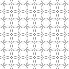 Round geometric seamless pattern. Fashion graphic background design. Retro stylish circle texture. Monochrome template. Can be used for prints, textiles, wrapping, wallpaper, website, blog etc. VECTOR