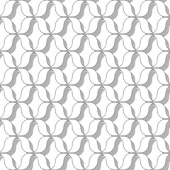 Fototapeta premium Abstract seamless patterns. Fashion volume graphics design. Monochrome geometric wave texture. Modern style for wallpaper, wrapping, fabric, background design, apparel, other print production. Vector