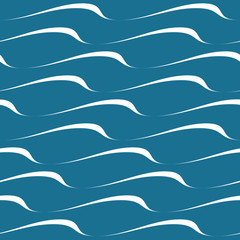 Wavy stripes seamless pattern. Abstract fashion wave texture. Geometric wave texture. Graphic style for wallpaper, wrapping, fabric, background design, apparel and other print production. Vector