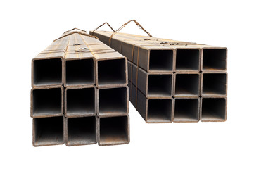 metal pipe profile isolated on white background