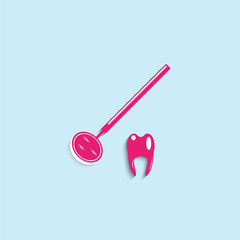 Dental treatment. Vector icon.