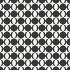 Geometric line monochrome abstract hipster seamless pattern with round. Сircle. Wrapping paper. Scrapbook. Stripes. Vector illustration. Background. Graphic texture. Design, wallpaper. Constructionism