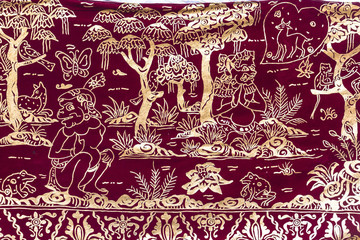 Traditional balinese pattern on cotton
