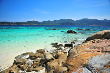 Beach on Tropical Islands at Summer Season