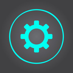 gear icon. flat gear sign