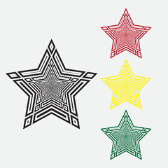 colored icons with stars