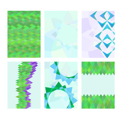 Set of cards with abstract images. 